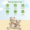 image:imagePlanToys LittleBear Wooden Baby Rattle amp Grasping Toy  Montessori Sensory Development for Coordination Focus amp Auditory Learning  EcoFriendly Infant Educational ToyLight Brown